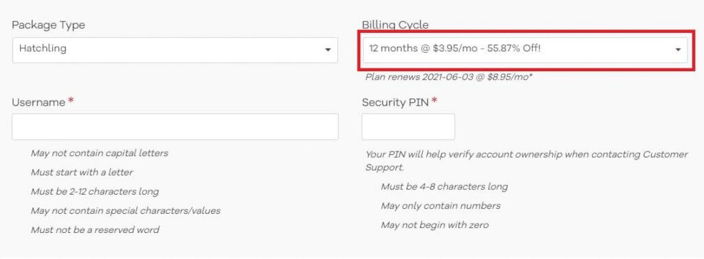 Choose Your Billing Cycle