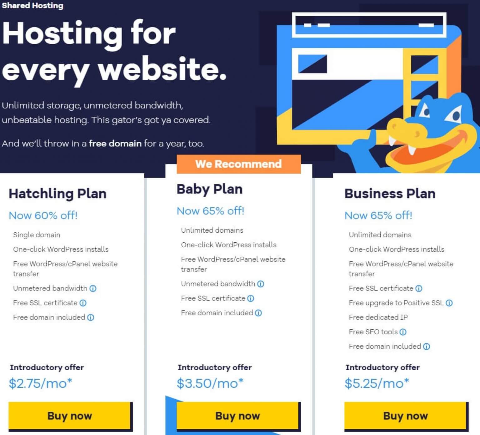 hostgator business plan coupon