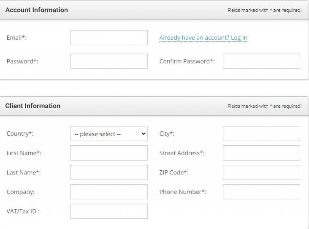 Enter Your Account Information