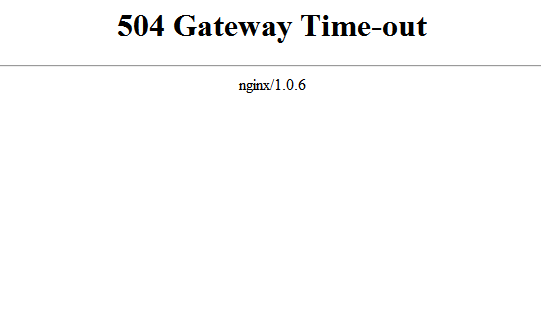 504 Gateway Error