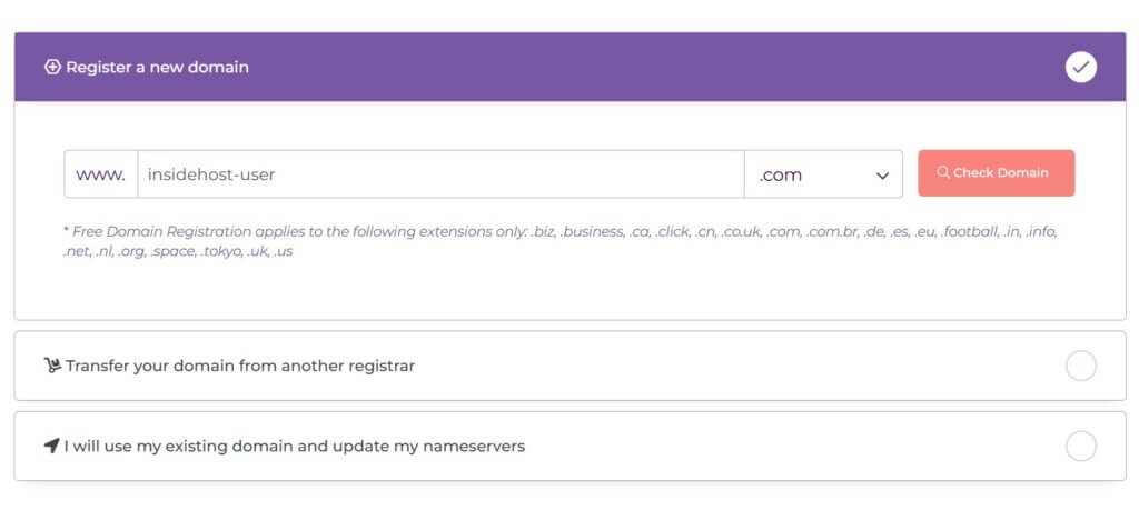 Register Hostarmada Free Domain