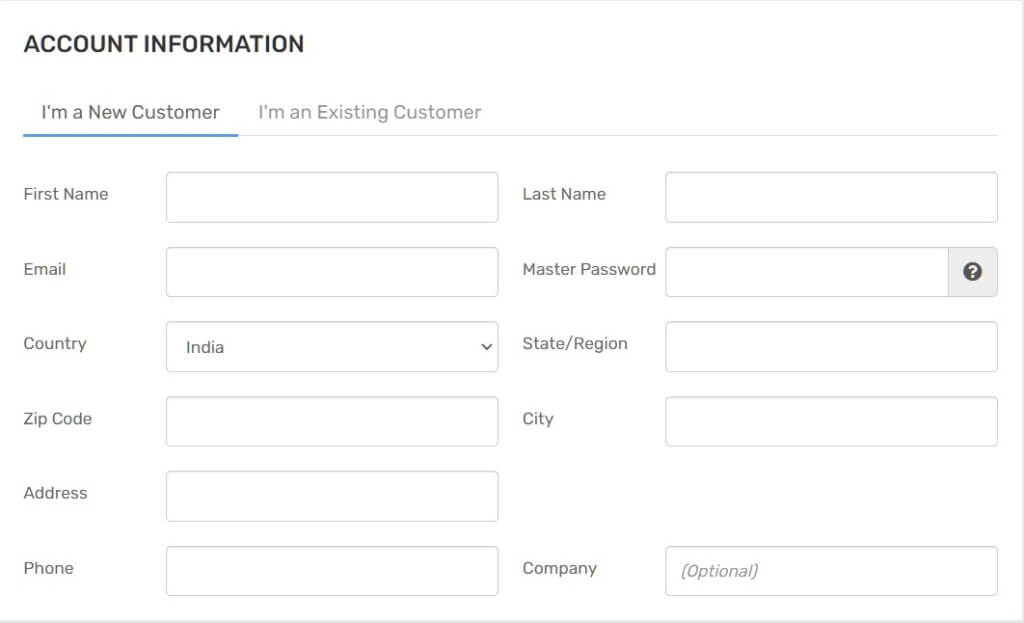 Create Fastcomet Account