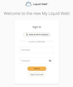 Create Your Liquid Web Account