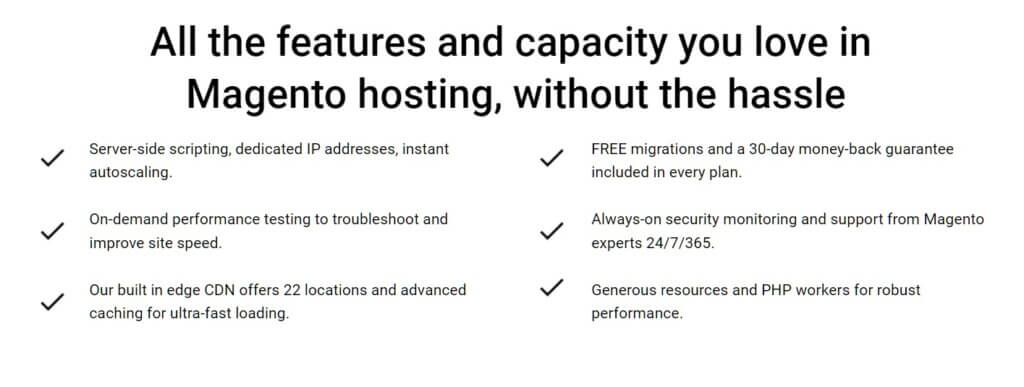 Nexcess Magento Hosting Fearures